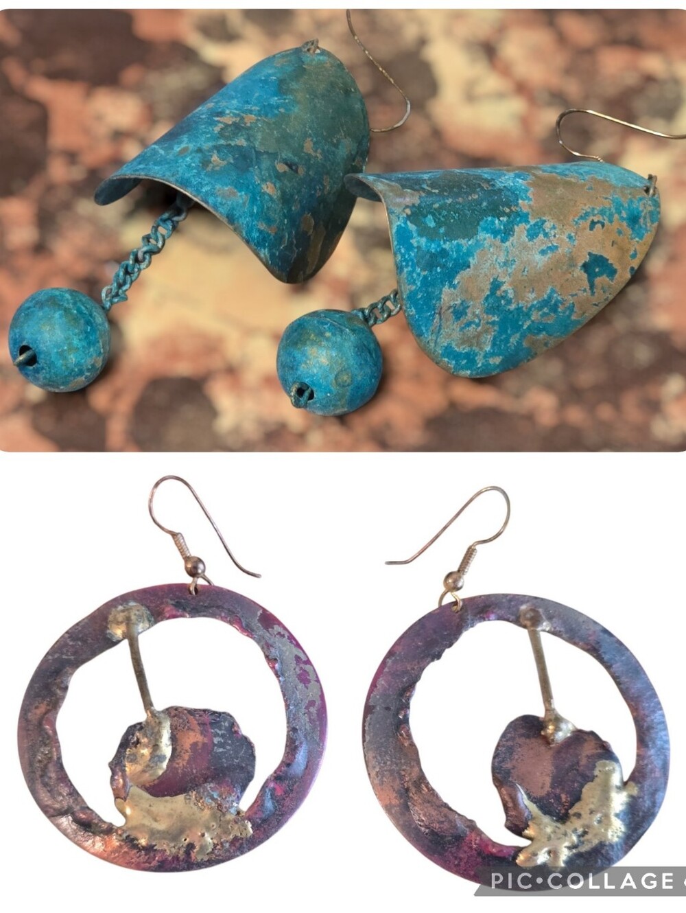 Vintage | 2 Pairs Of Brutalist Vibes Earrings